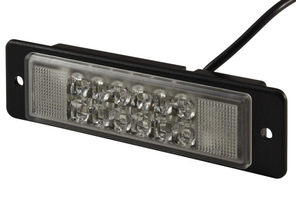 HELLA LED-Blitz-Kennleuchte, WL-LED, 24V, blau, Einbau/Schraubanschluss, Stecker: offene Kabelenden, hinten, 2XD 009 048-201