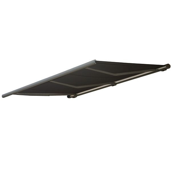 Mendler Ersatz-Bezug für Markise T124, Vollkassette Ersatzbezug Sonnenschutz 5x3m, Polyester anthrazit, 76540