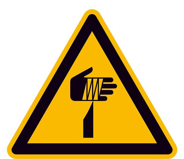 SafetyMarking Warnschild, Warnung vor spitzem Gegenstand, Länge 20 cm, Kunststoff (PVC-Hartschaumplatte), 45.A8205