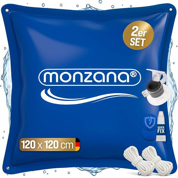 monzana Poolkissen 2er-Set Blau 120x120cm -20°C, 108799