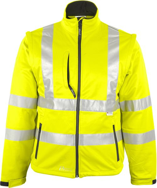 ASATEX Prevent ® Warnschutz-Softshell-Jacken, abtrennbare Ärmel, Farbe: leuchtgelb Größe: 2XL, 8060G-XXL
