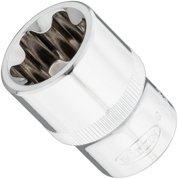 VIGOR T-Plus Steckschlüsseleinsatz, Vierkant 12,5 mm (1/2 Zoll), E+ Profil, E24+, V7920-EP24