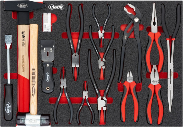 VIGOR Zangen, Hammer Satz, 563 x 393 x 35 mm, V5636N, 4047728078764