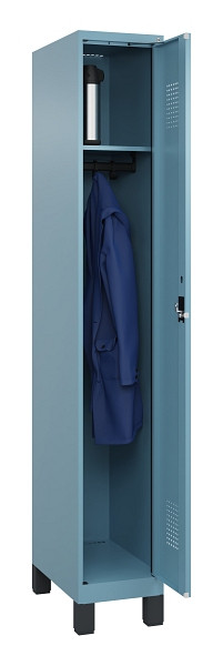 C+P Spind Evolo PLUS, mit Füßen, 1 Abteil, 1950x300x500mm, 0010/0010, Verschluss Zylinderschloss, Ablageböden 1, 049010-10 S10049