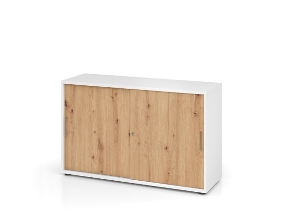 Hammerbacher Schiebetürschrank 2OH 120cm BS Weiß/Asteiche, V1752S/W/R/BS