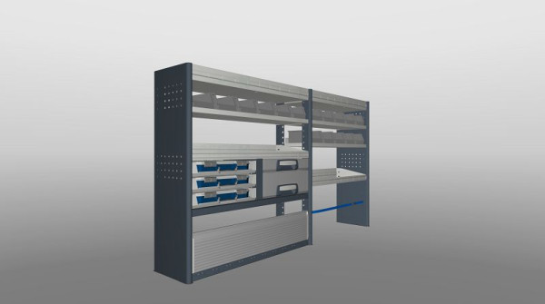 Plastipol-Scheu Profi-Line Fahrzeugeinrichtungslösung Modul 1145 x 1990 x 310 mm, PL 706