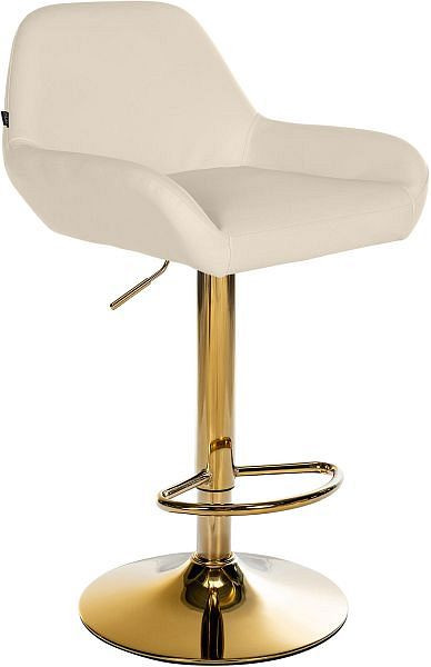 CLP Barhocker Braga Gold Kunstleder, creme, 325363