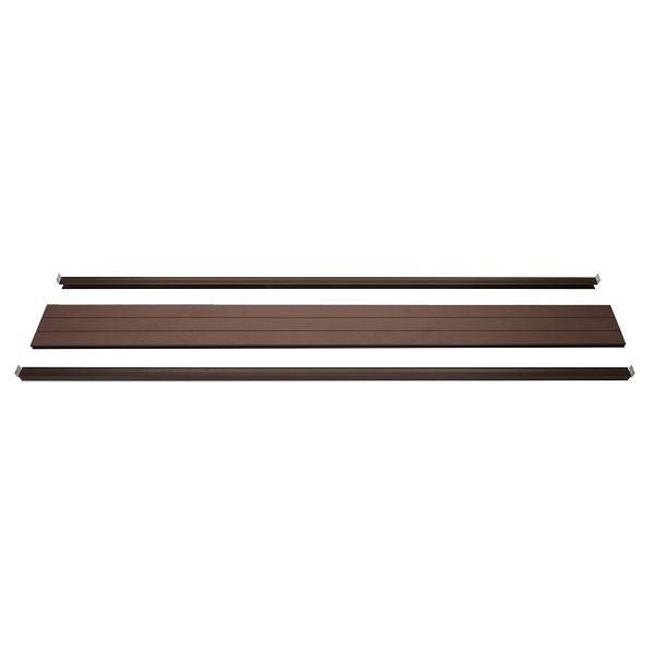 Mendler Abschluss-Set für WPC-Sichtschutz Sarthe, Abschlussprofil Windschutz, WPC-Pfosten, 180cm, braun, 76256
