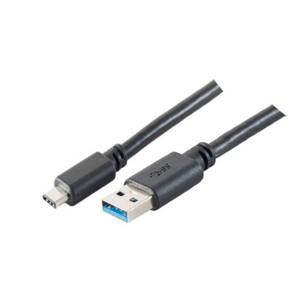 S-Conn USB Kabel 3.0, Typ 3.1 C-Stecker auf Typ 3.0 A-Stecker, Rev 3.0, schwarz, 1,8m, 77141-1.8