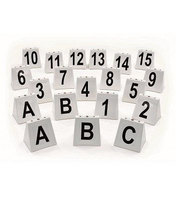 Growi Hindernisnummern, 20-teiliges Set, Farbe: weiß, 10094800