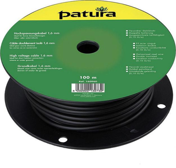 Patura Hochspannungs-Elektrozaunkabel 1,6 mm, 25 m Rolle, 160925