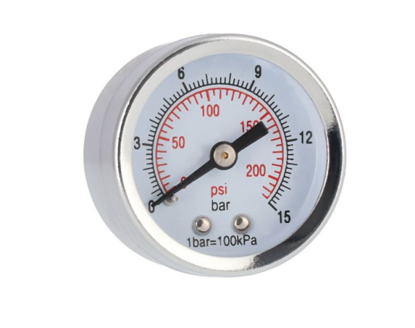 Airpress Manometer 1/8" 15 bar Anschluss hinten in Blister, 4345217