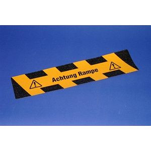 Moedel Trittschutz "Achtung Rampe", Alu, selbstklebend, Antirutsch, 150x610 mm, 55822