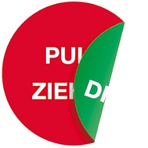 Moedel Piktogramm Pull Ziehen/Push Drücken, Folie, doppelseitig, Ø 50 mm, 52254