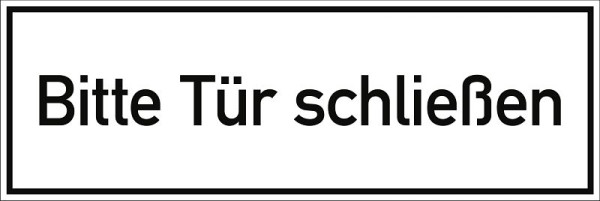 Moedel Bitte Tür schließen, Kunststoff, 300x100 mm, 99094