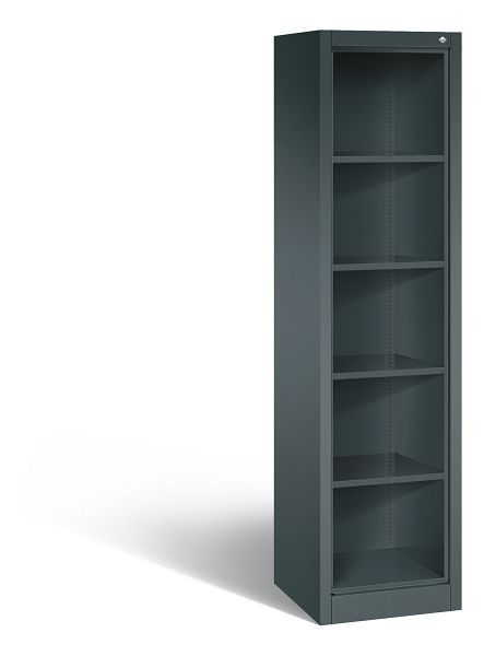 C+P Büroregal mit Rückwand Acurado, H1950xB502xT500 mm, Anthrazit, 9135-000 S10018