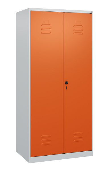 C+P Umkleidespind Classic PLUS SW, 2 Abteile, 1700x800x500mm, 7035/2004, Drehriegel, 0800027-22 S10000
