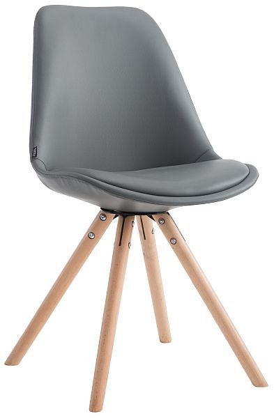 CLP Besucherstuhl Laval Natura Rund, grau, 152296408