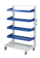 Produktbild von ANKE Werkbänke Grundwagen Wannen; 1250 x 650 x 1950 mm; RAL 7035/5010; mit 4 x Wanne 450 mm, 962.203 ANKE Werkbänke Grundwagen Wannen; 1250 x 650 x 1950 mm; RAL 7035/5010; mit 4 x Wanne 450 mm, 962.203