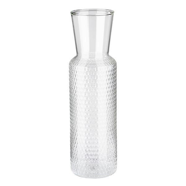APS Glaskaraffe -DOTS-, Ø 8 cm, Höhe: 27 cm, 0,9 Liter, Glas, Deckel aus Kork, 10739