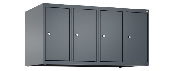 C+P Schrankaufsatz Classic PLUS, Aufsatzschrank, 7016/7016, Zylinderschlösser, 500x1000x500mm, 4 Abteile, 080090-49 S10027