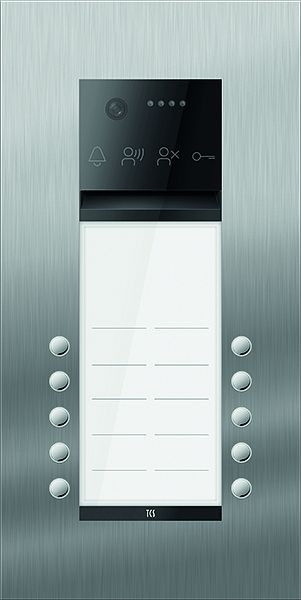 TCS Türkontrollsystem PES PRO IP Video Außenstation 10T 2 Spalten UP Edelstahl, AVU400210-0030