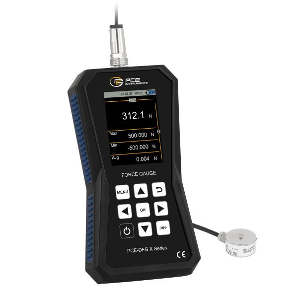 PCE Instruments Kraftmessgerät mit externer Druckmessdose bis 500 N, PCE-DFG 0K5 XF