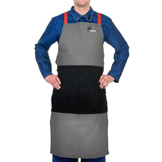 ELMAG Schweißerschürze WELDAS 38-4442, Arc Knight® Größe 60 x 107 cm / mit Hosenträger, 58158