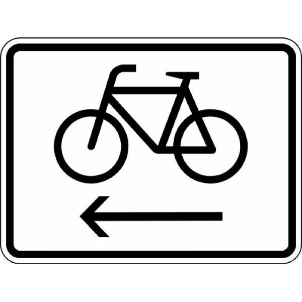 Stein HGS Radfahrer Radweg links benutzen Nr. 2201, 750 x 562 mm, Flachform 2 mm, RA2, 2201-321