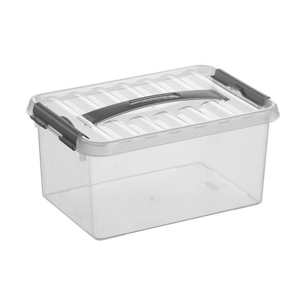 WERO Aufbewahrungsbox mit Verschlussclips und Griff, Volumen 6l, 290430