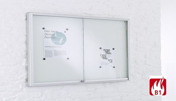 BST BRANDSCHUTZ / Schaukasten B1, Innen, 1270x50x910mm, 16xDIN A4, RUND, MEDIA-BA16