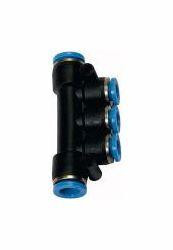 Riegler T-Mehrfachverteiler mit Steckanschluss, 3 reduzierende Abgänge, 109866