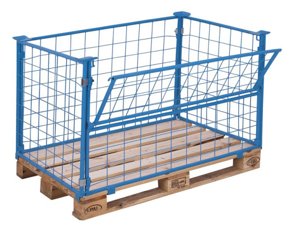 VARIOfit Palettenaufsatz Typ 64, Innenmaße: 1.160 x 760 mm, RAL 5012 lichtblau, Nutzhöhe: 800 mm, pa-080.027