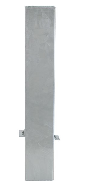 Schake Bodenhülse für Absperrpfosten mit Bodenplatte 70 x 70 mm, ohne Verschluss, Länge 400 mm, 470_15