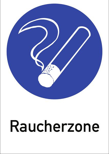 Moedel Raucherzone, Kombischild, Aluminium, 210x297 mm, 98861