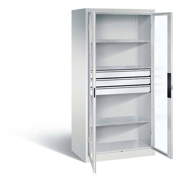 C+P Werkzeugschrank Acurado, H1950xB930xT600mm, Farbe: Lichtgrau, Muldengriff, 8922-5530 S10024