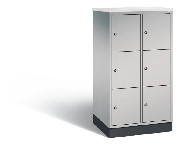 C+P Schließfachschrank Intro, H1255xB620xT490mm, Farbe: Weißaluminium, 8573-201 S10256