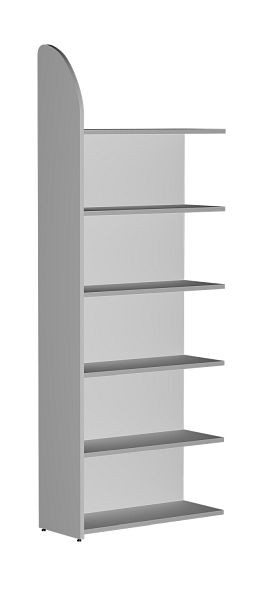 Kerkmann Regalfeld DANTE 2250 x 800 mm mit Rückwand, 6 Böden, lichtgrau, 50985011