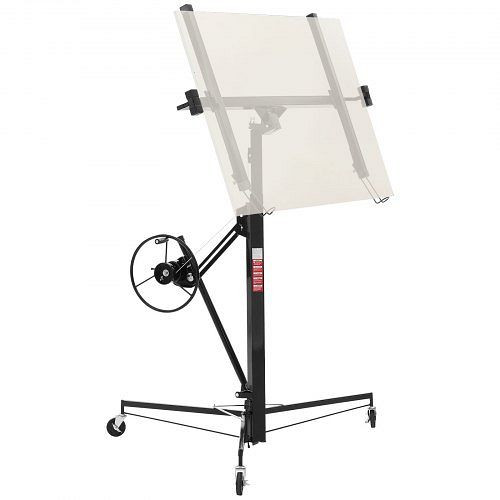 VEVOR Plattenheber bis 68 kg, 3353 mm Höhe, Gipskartonheber mit Teleskoparm, für Decken- & Wandmontage (schwarz), SPSJJHS95FT1CY542001V0