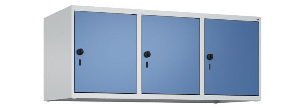 C+P Schrankaufsatz Classic PLUS, Aufsatzschrank, 7035/5023, Drehriegel, 500x1200x500mm, 3 Abteile, 080090-32 S10005