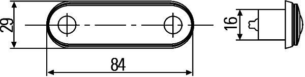 HELLA Einstiegsleuchte, LED, 12/24V, 0.5W, Einbau, ECE, Lichtscheibenfarbe: glasklar, LED-Lichtfarbe: blau, 2XT 959 510-657