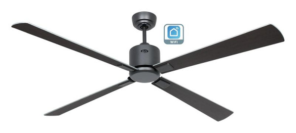 CasaFan Deckenventilator Eco Neo III 152 Lack basaltgrau-Wenge/Lack silber WiFi, 952337W