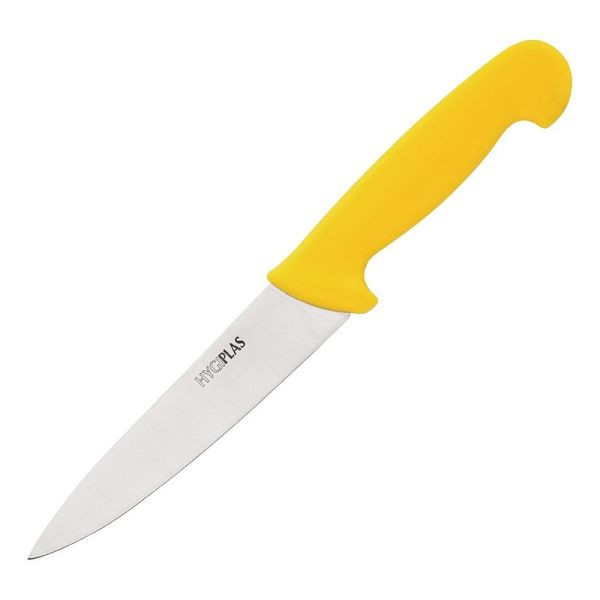 Hygiplas Kochmesser 15cm gelb, Edelstahlklinge, Nylon-Griff, C815