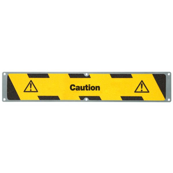 Mehlhose Antirutschplatte Aluminium mit m2 Antirutschbelag, "Caution" 114x635mm, APM15EF1