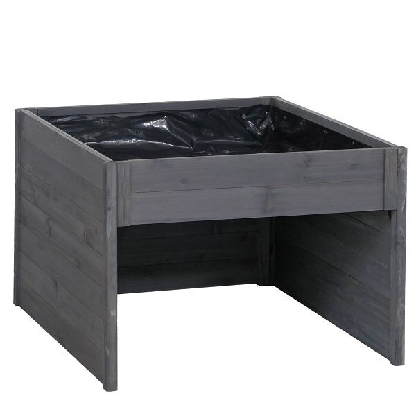 Mendler Mähroboter-Garage mit Pflanzkasten HWC-Q17, Unterstand Rasenmäher, Holz FSC®-zertifiziert 50x70x80cm, anthrazit-grau, 121080