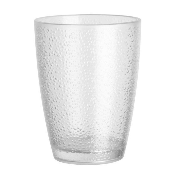 Olympia Kristallon Polycarbonat Becher Gekörnt Transparent 275ml (6 Stück), DC928