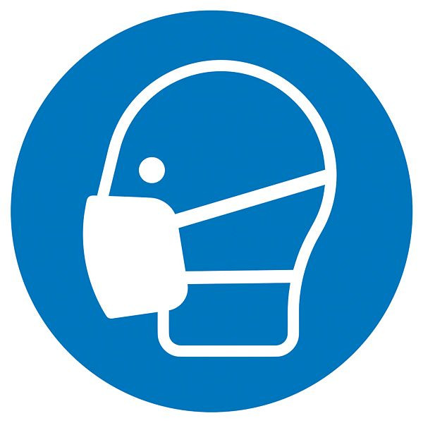 SafetyMarking Gebotsschild, Maske benutzen, Ø 20 cm, Aluminium, 11.A7305