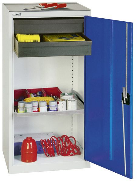 stumpf Werkzeug- und Materialschrank Serie 3000, 7035/5010, 2 Schubladen 100 mm, 1 Wannenboden, 3001274