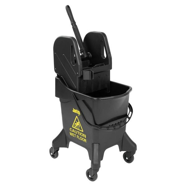Jantex 20 Liter Großer Wischeimer mit Auswringer - Gelber Aufdruck, HW638