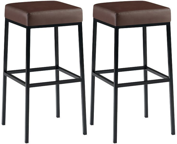 CLP Barhocker Montreal 80 Kunstleder schwarz, braun, VE: 2 Stück, 314644
